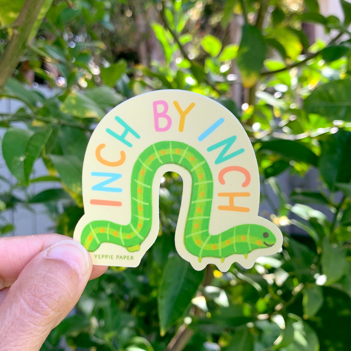 INCH WORM - DIE CUT STICKER