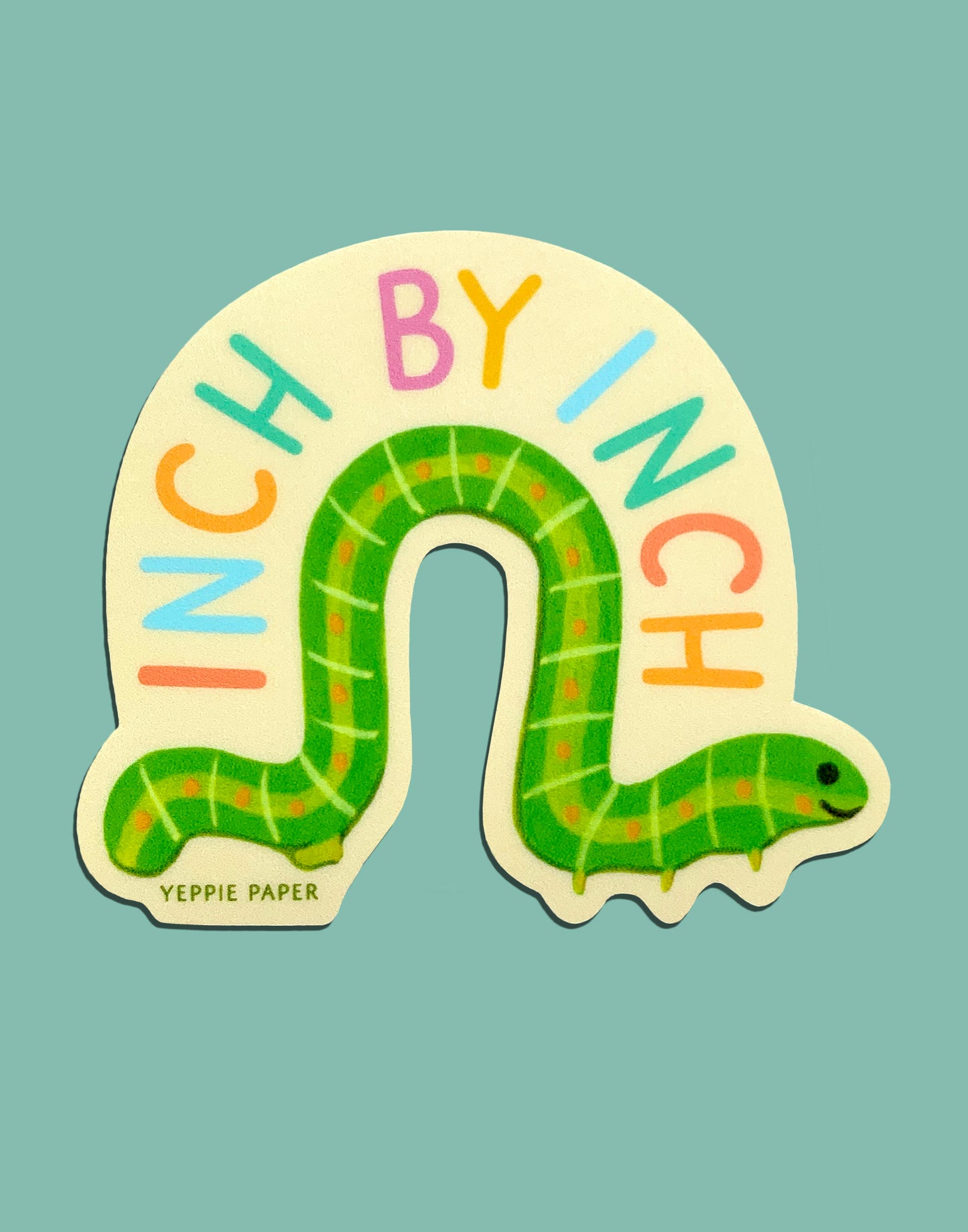 INCH WORM - DIE CUT STICKER