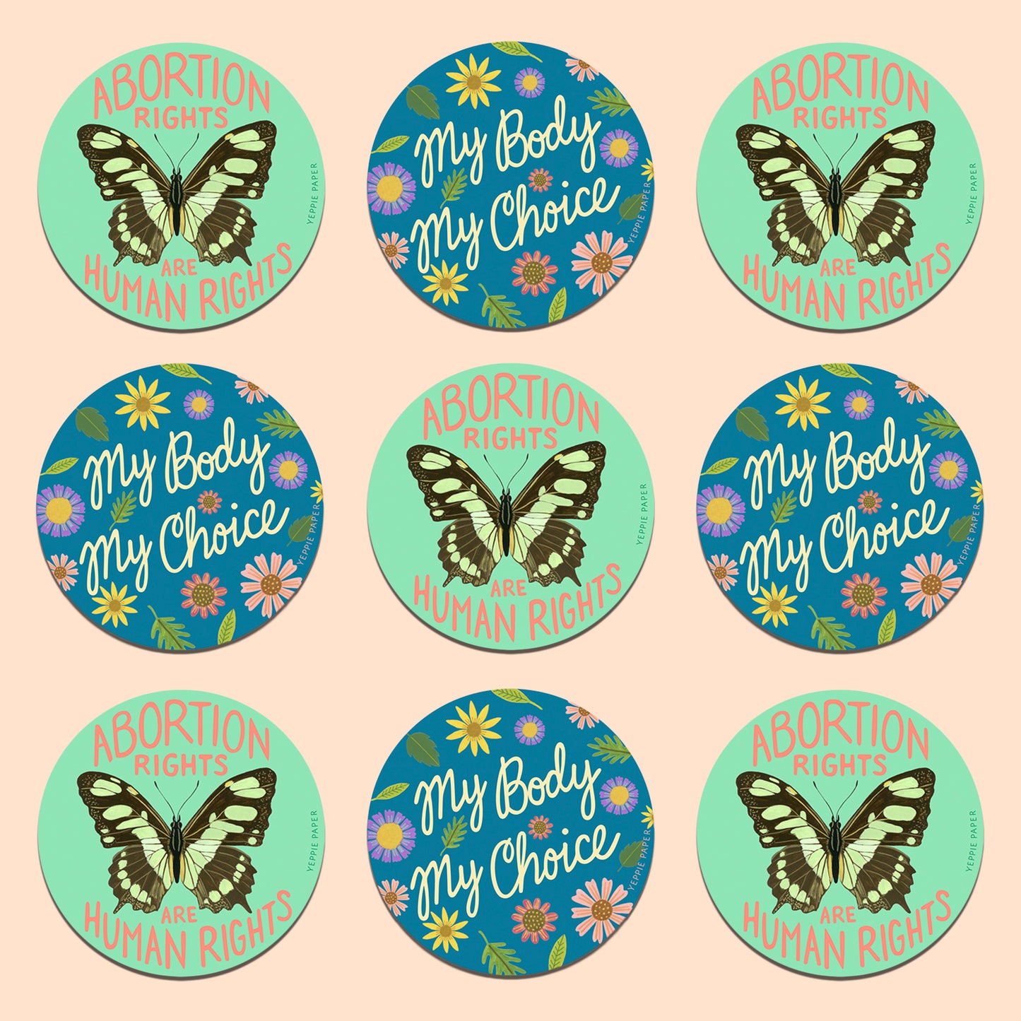 MY BODY MY CHOICE - PRO-CHOICE DIE CUT STICKER