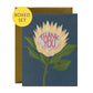 PROTEA FLOWER AND LADYBUG - THANK YOU GREETING CARDS, BOXED SET OF 8