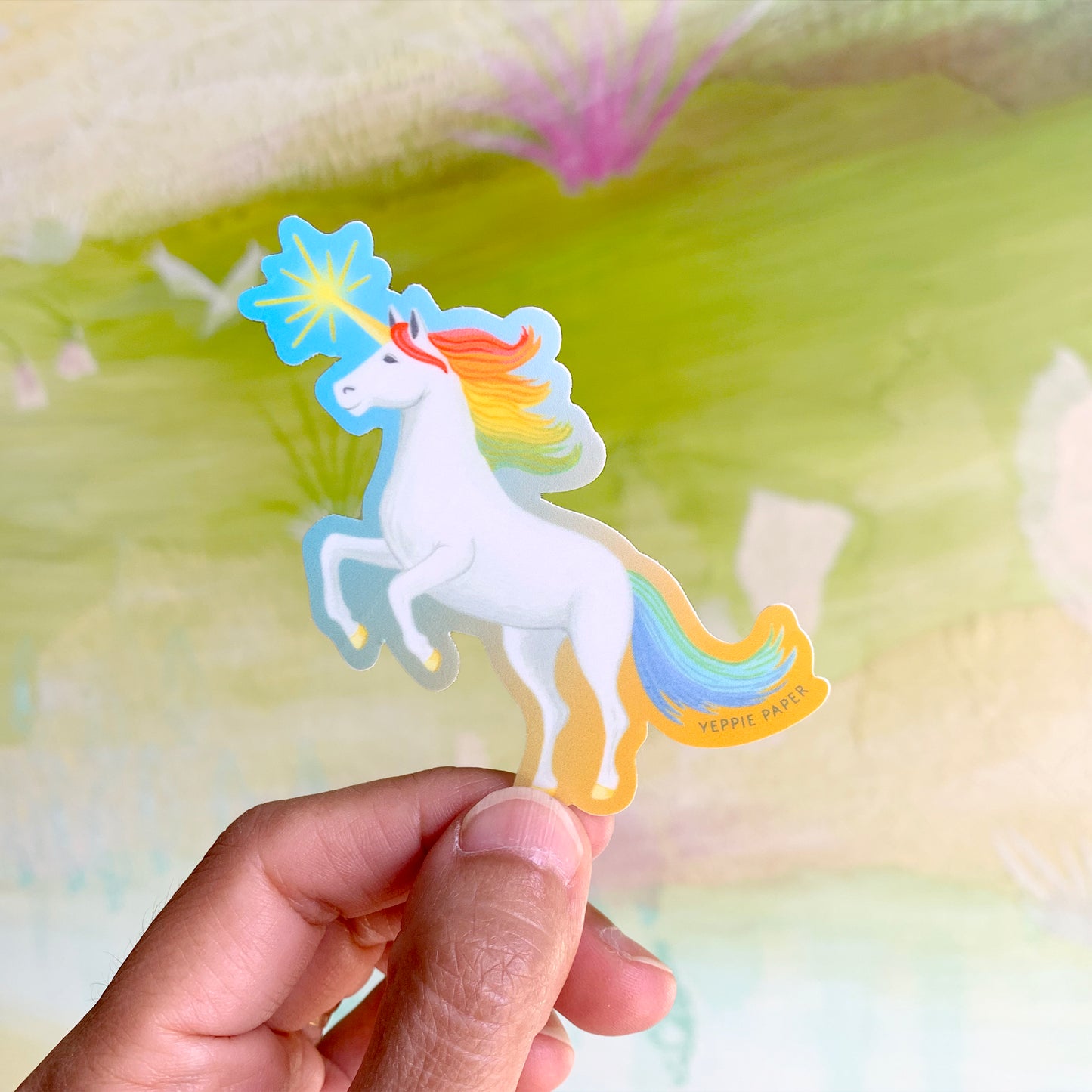 RAINBOW UNICORN - DIE CUT STICKER