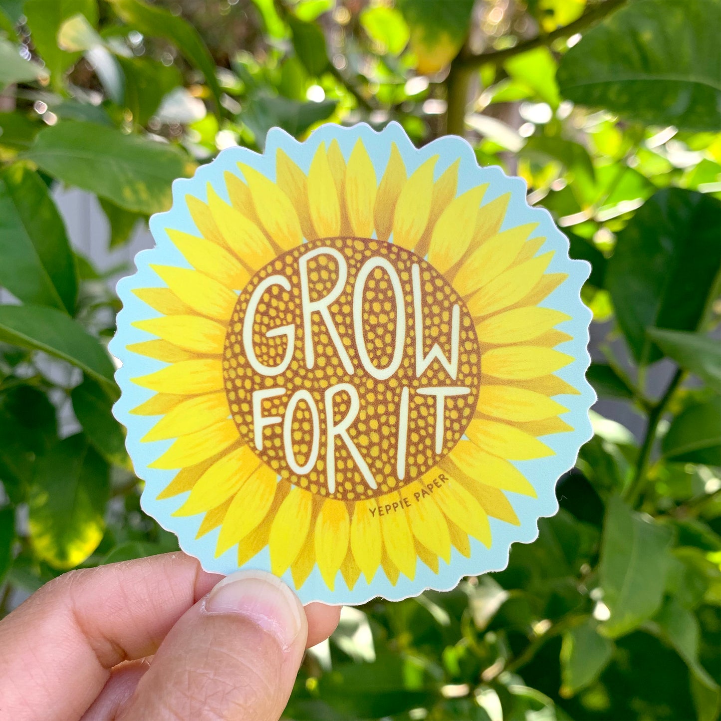SUNFLOWER GROW FOR IT - DIE CUT STICKER