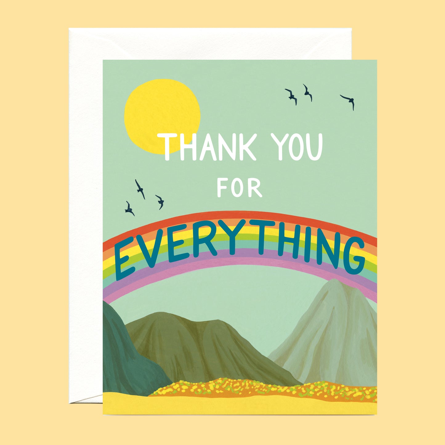 RAINBOW LANDSCAPE - THANK YOU GREETING CARDS, BOXED SET OF 8