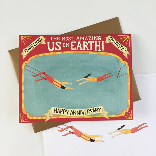TRAPEZE ARTISTS - ANNIVERSARY GREETING CARD