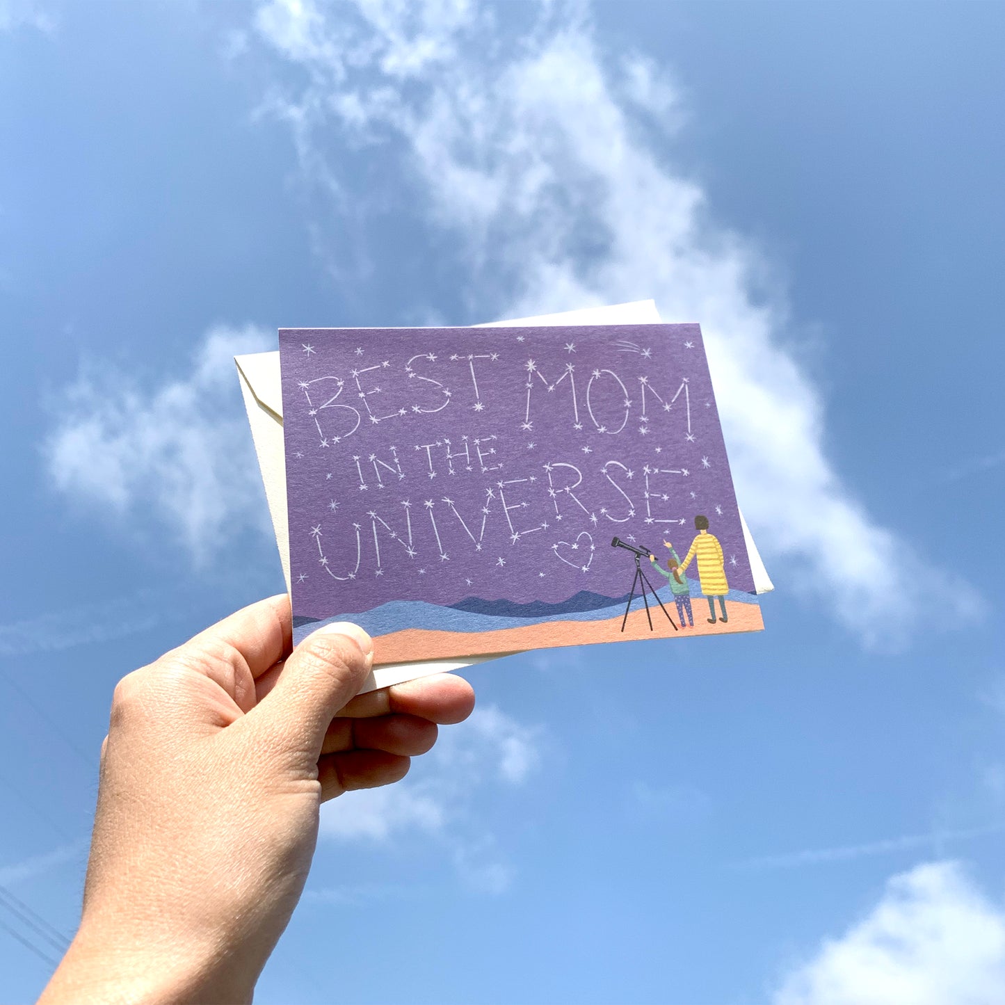 UNIVERSE MOM STARGAZING - MOTHER'S DAY GREETING CARD