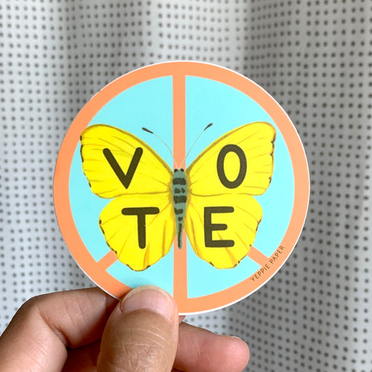 BUTTERFLY VOTE - DIE CUT STICKER