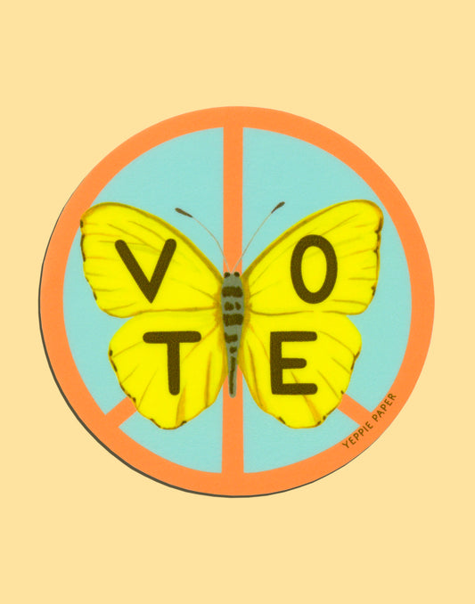 BUTTERFLY VOTE - DIE CUT STICKER