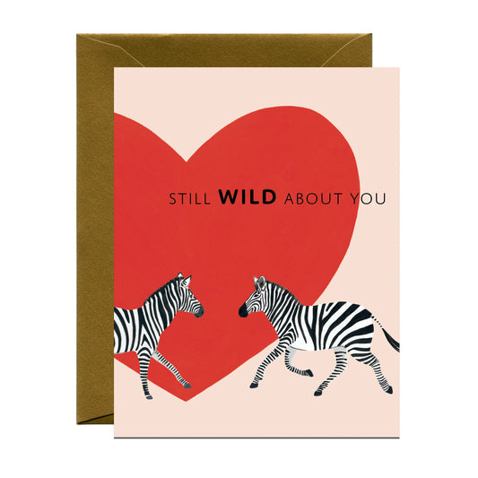 WILD ZEBRAS - ANNIVERSARY GREETING CARD