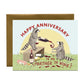 RACCOON PARTNER IN WINE - ANNIVERSARY GREETING CARD