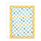 CHECKERED BABY BLANKET - NEW BABY GREETING CARD