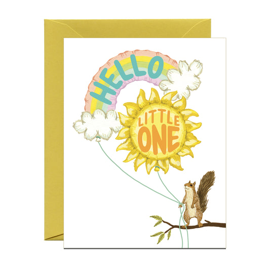 BABY BALLOONS - NEW BABY GREETING CARD