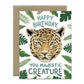 MAJESTIC LEOPARD - BIRTHDAY GREETING CARD