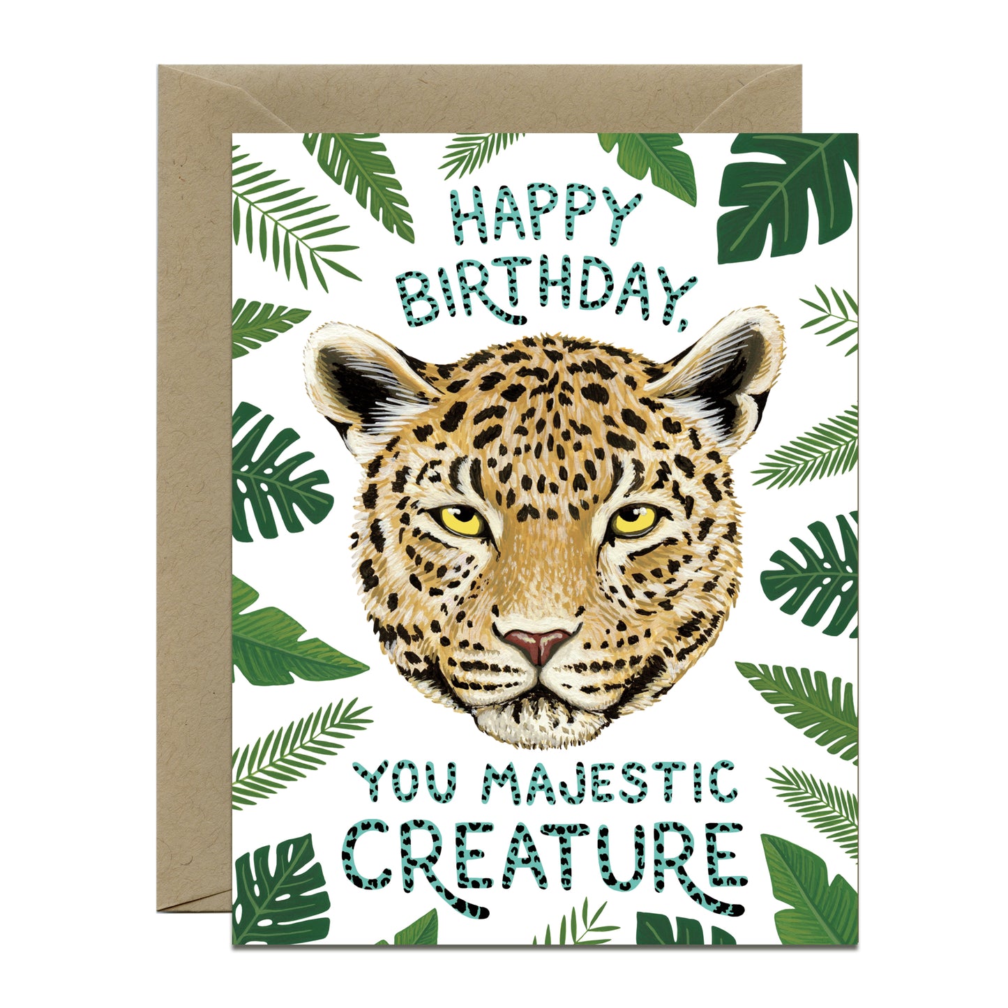 MAJESTIC LEOPARD - BIRTHDAY GREETING CARD
