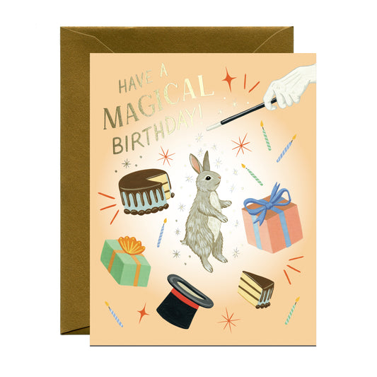 MAGICAL BUNNY - BIRTHDAY GREETING CARD