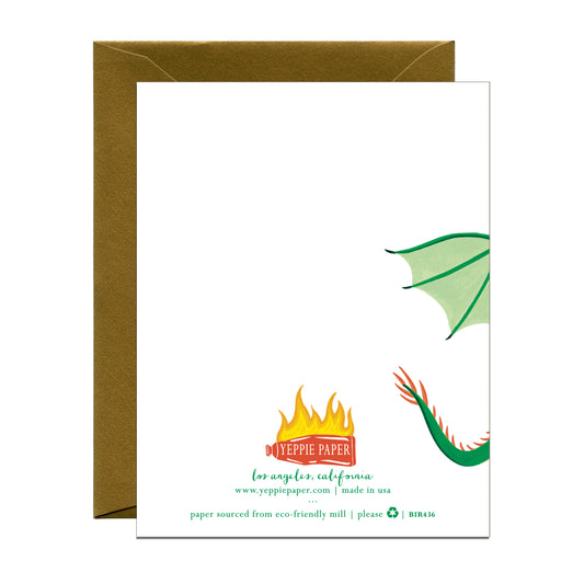 FIRE BREATHING DRAGONS - BIRTHDAY GREETING CARD