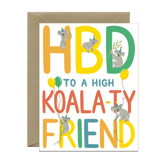 KOALAS AND BALLOONS - BIRTHDAY GREETING CARD