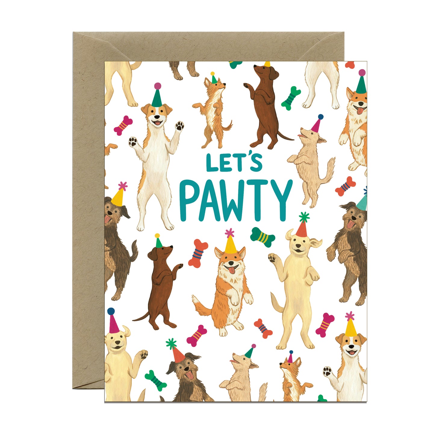 DOG PAWTY - BIRTHDAY GREETING CARD