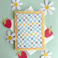 CHECKERED BABY BLANKET - NEW BABY GREETING CARD