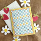 CHECKERED BABY BLANKET - NEW BABY GREETING CARD