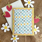 CHECKERED BABY BLANKET - NEW BABY GREETING CARD