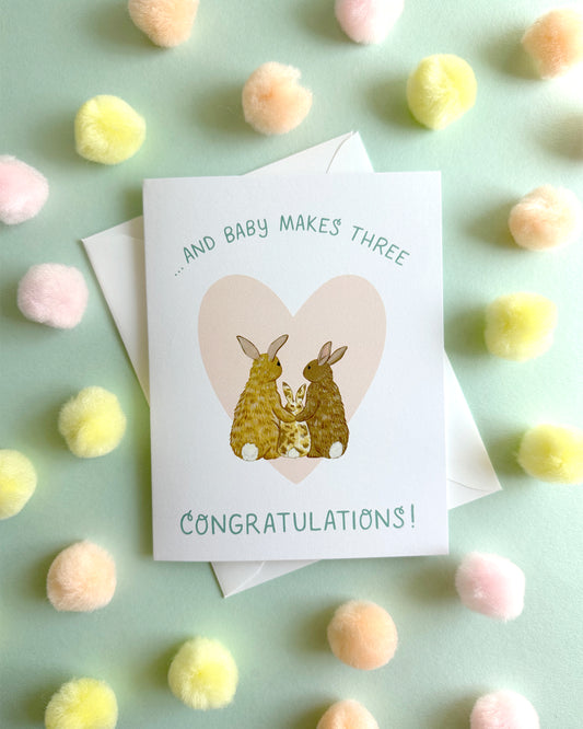 BABY BUNNY - NEW BABY GREETING CARD