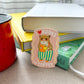 BOOKS AND COFFEE HAMSTER - DIE CUT STICKER