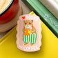 BOOKS AND COFFEE HAMSTER - DIE CUT STICKER