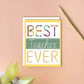 SCHOOL SUPPLIES CHALKBOARD TEACHER - TEACHER APPRECIATION GREETING CARD