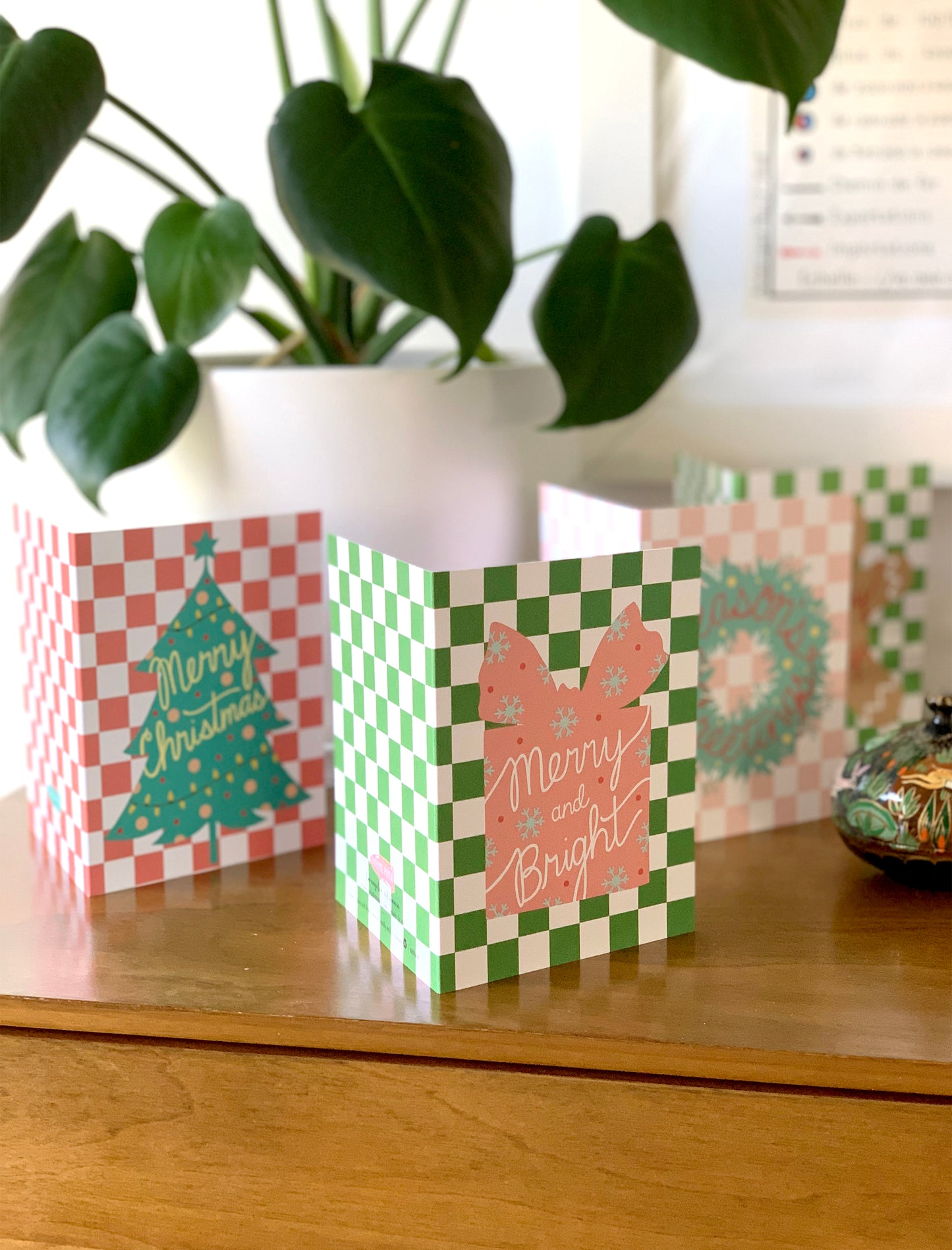 MERRY AND BRIGHT GIFT - HOLIDAY GREETING CARDS, BOXED SET OF 8