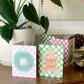 CHECKERED HOLIDAY CARDS, VARIETY BOXED SET OF 8