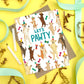 DOG PAWTY - BIRTHDAY GREETING CARD