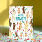 DOG PAWTY - BIRTHDAY GREETING CARD