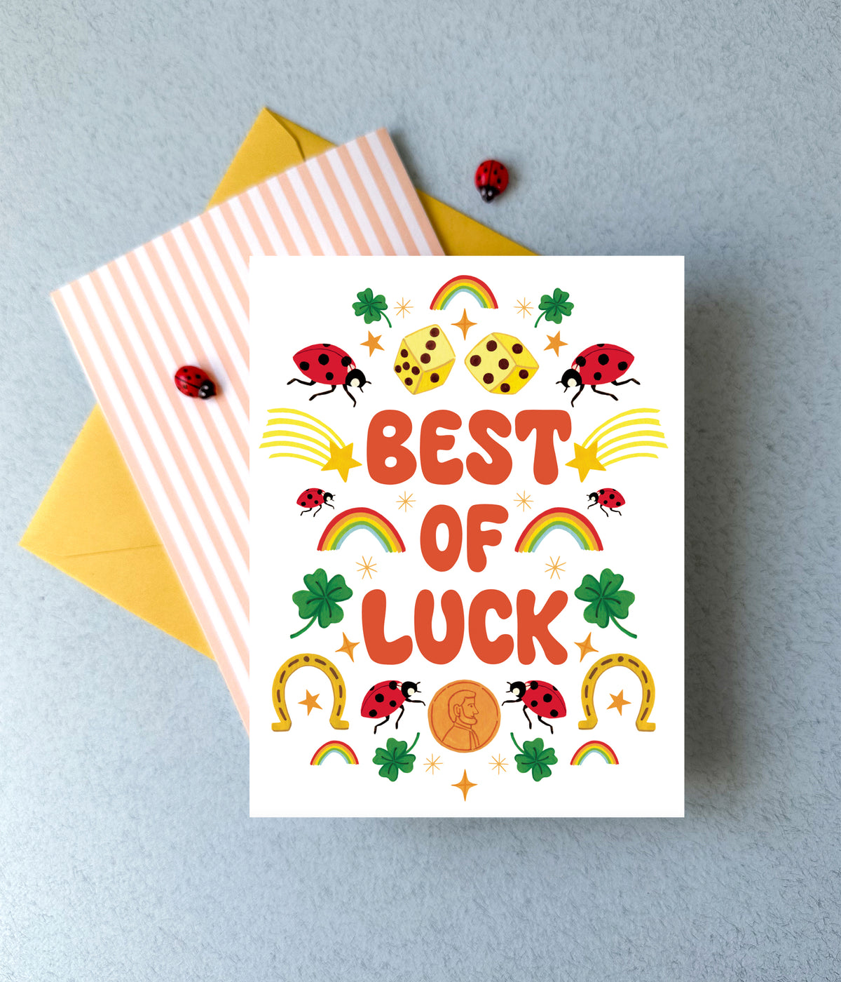 Good Luck Rimsha LUCKY CHARMS - GOOD LUCK GREETING CARD – Yeppie Paper