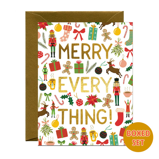 MERRY EVERYTHING - HOLIDAY GREETING CARD, BOXED SET OF 6