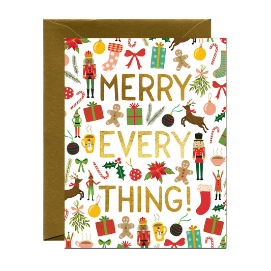 MERRY EVERYTHING - HOLIDAY GREETING CARD, BOXED SET OF 6