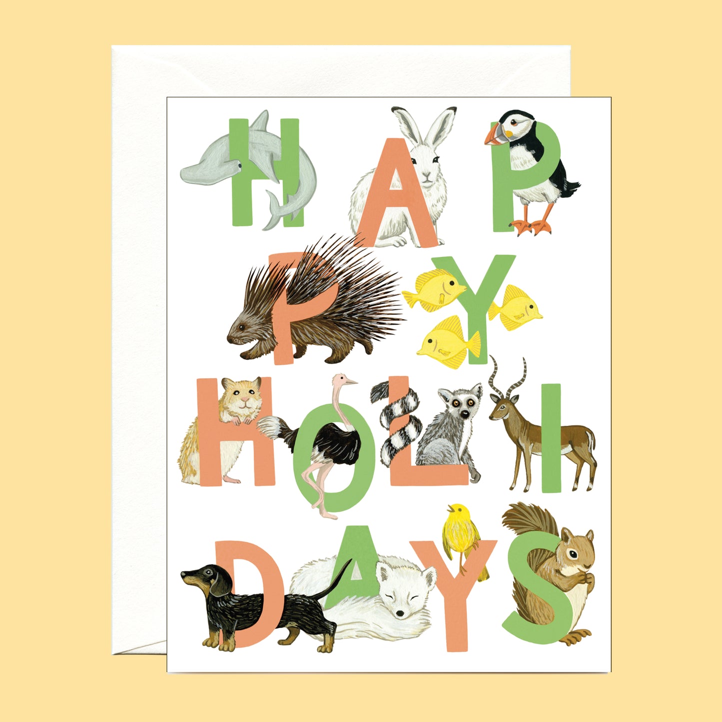 HOLIDAY MENAGERIE - HOLIDAY GREETING CARDS, BOXED SET OF 8