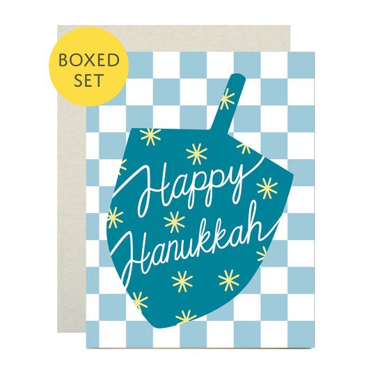 HANUKKAH DREIDEL - HOLIDAY GREETING CARDS, BOXED SET OF 8