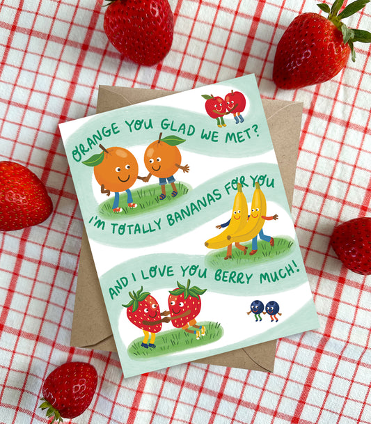FRUIT SALAD - LOVE GREETING CARD