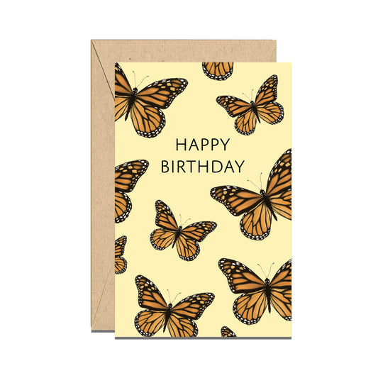 MONARCH BUTTERFLIES - BIRTHDAY MINI CARD
