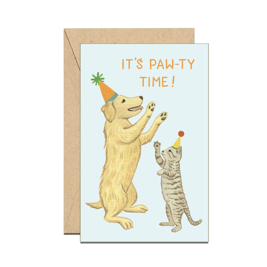 PAW-TY TIME DOG & CAT - BIRTHDAY MINI CARD