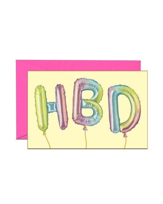 HBD BALLOONS - BIRTHDAY MINI CARD
