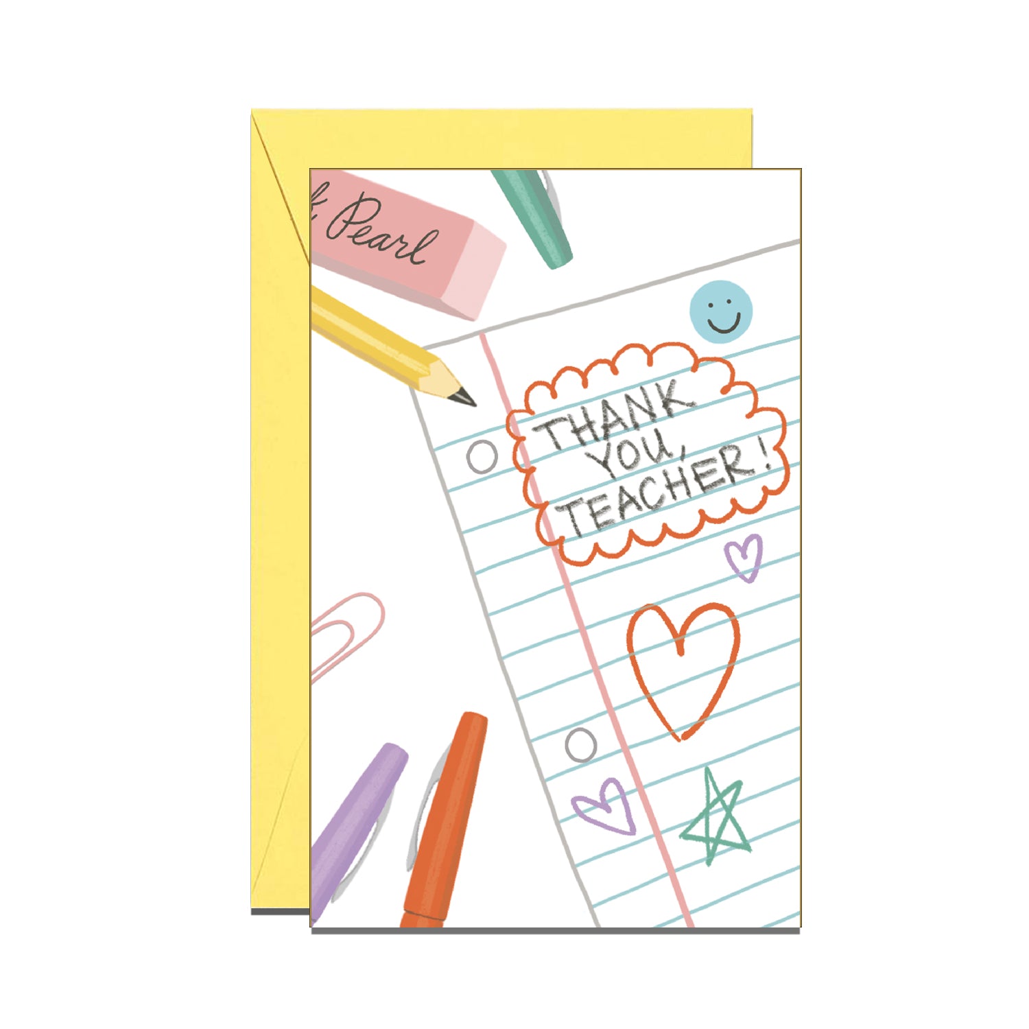 Mini Apreciation Notes NOTE FOR TEACHER - TEACHER APPRECIATION MINI CARD – Yeppie Paper