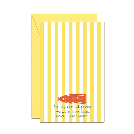 RETRO SMILEY FACE FLOWER - THANK YOU MINI CARD