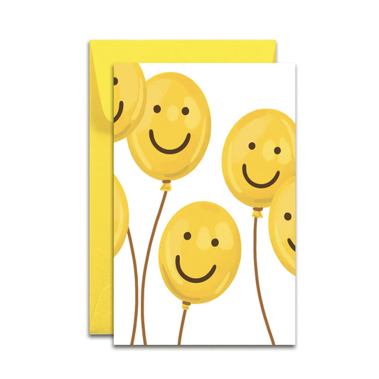 SMILEY FACE BALLOONS - BLANK EVERYDAY MINI CARD