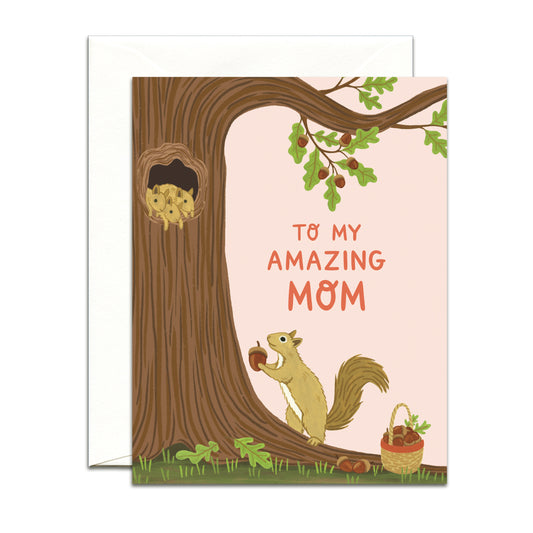 WOODLAND SQUIRREL - MOTHER'S DAY GREETING CARD