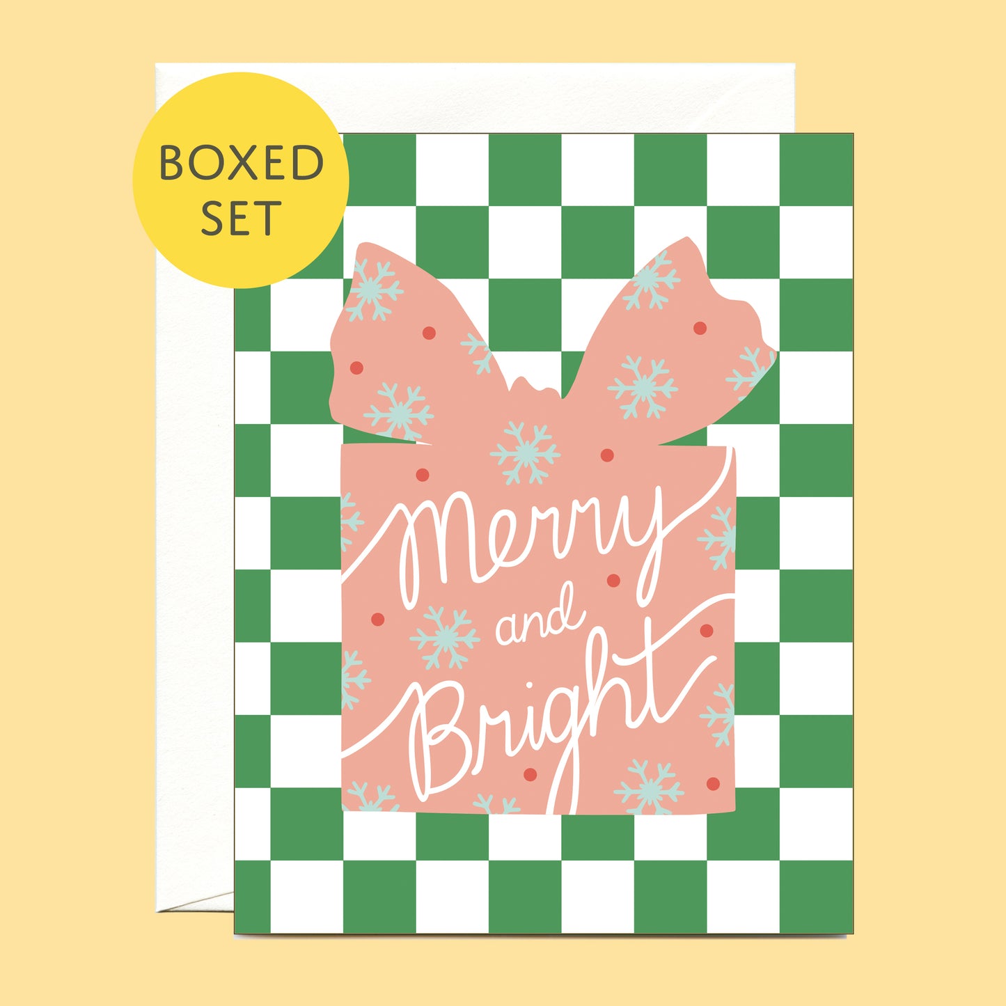 MERRY AND BRIGHT GIFT - HOLIDAY GREETING CARDS, BOXED SET OF 8