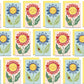 RETRO SMILEY FACE FLOWER - THANK YOU MINI CARD