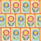 RETRO SMILEY FACE FLOWER - THANK YOU MINI CARD