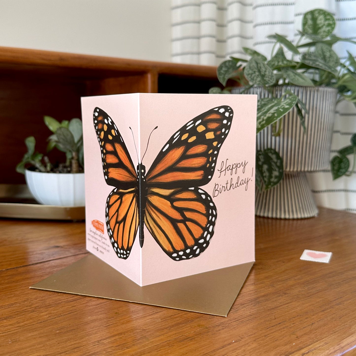 MONARCH BUTTERFLY - BIRTHDAY GREETING CARD