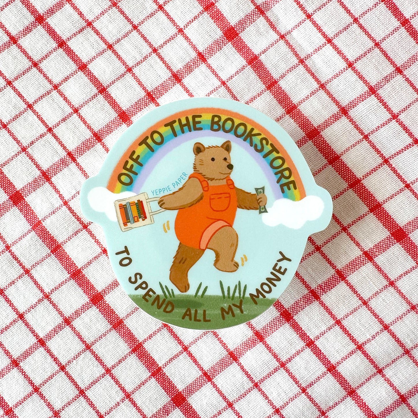 BOOKSTORE BEAR - DIE CUT STICKER